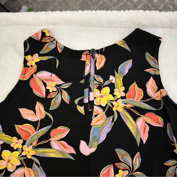 OLD NAVY Toddler Girls Black Flowered Sleeveless Swing Dress - Picture 5 of 7